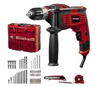 Einhell Perceuse à percussion TC-ID 1000 E Kit +64 | 1010 W | variateur électronique | mandrin autoserrant 13 mm | 48000 tr/min | 64 accessoires | coffret