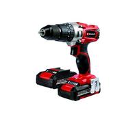 Einhell Perceuse Visseuse à percussion sans fil sur batterie TE-CD 18/2 Li-i Kit Power-X-Change (18 V, Couple : 44 Nm) VERSION KIT, LIVRE AVEC UN SAC DE TRANSPORT 1 CHARGEUR ET 2 BATTERIES