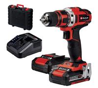 Einhell Perceuse Visseuse sans fil TE-CD 18/40-1 Li Kit PXC (18V, 40Nm, mandrin 13 mm) Livré avec 2 Batteries 2,0 Ah et Chargeur