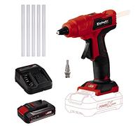 Einhell Pistolet à colle sans fil TE-CG 18 Li - Solo Power X-Change (lithium-ion, prêt à l’emploi en 120 secondes, avec 5 bâtons de colle + embout plat) avec Chargeur et Batterie 2,5Ah