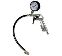 Einhell Pistolet de gonflage avec manomètre à pneu pour compresseur à air (pression maximale 0-8 bar, soupape de décharge, gâchette, embout pour valve et tuyau flexible 37 cm)