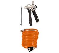 Einhell Pistolet de soufflage à 2 voies/Soufflette à air comprimé pour compresseur (8 bar max, 2 connexions d'air et buse 20/120 mm) + Tuyau spirale 4m