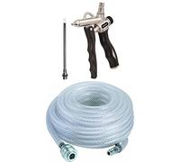 Einhell Pistolet de soufflage à 2 voies/Soufflette à air comprimé pour compresseur (8 bar max, 2 connexions d'air et buse 20/120 mm) + Tuyau PVC 15m