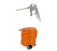 Einhell Pistolet long de soufflage/Soufflette à air comprimé pour compresseur (8 bar max, avec raccord rapide et buse 95 mm) + Tuyau spirale 4m