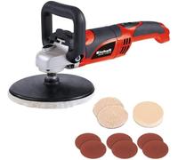 Einhell Polisseuse d'angle CC-PO 1100/1 E 1100 W, Ø180 mm, coffret (1 mousse, 2 bonnets, 6 abrasifs)
