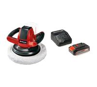 Einhell Polisseuse pour carrosserie sans fil CE-CB 18/254 Li Solo Power X-Change (Livré avec deux bonnets) avec Chargeur et Batterie 2,5Ah