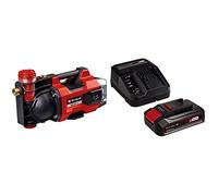 Einhell Pompe d’arrosage sans fil AQUINNA 18/30 F LED Power X-Change (18 V, débit max. 3 000 L/h, 2 emplacements batterie, double autonomie, modes ÉCO/BOOST, préfiltre) avec chargeur et batterie 2,5Ah