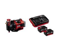 Einhell Pompe d’arrosage sans fil automatique AQUINNA 36/38 F LED AUTOMATIC Power X-Change (36V, débit max. 3 800 L/h, hauteur de refoulement max. 37 m, ÉCO/BOOST) + Twincharger et 2 Batteries 4,0Ah