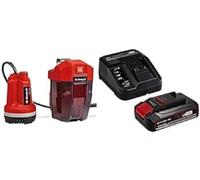 Einhell Pompe d’évacuation d’eau claire sans fil GE-PP 18 RB Li-Solo Power X-Change (li-ion, 18 V, max. 2 bar, débit max. 3000 L/h, boîtier de batterie flexible) avec chargeur et batterie 2,5Ah
