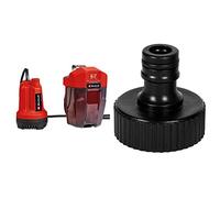 Einhell Pompe d’évacuation d’eau claire sans fil GE-SP 18 Li-Solo Power X-Change & Adaptateur pour tuyau d'arrosage 33,3 mm