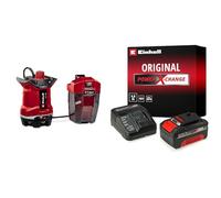 Einhell Pompe pour eaux chargées sans fil GE-DP 18/25 Li-Solo Power X-Change (18 V, débit de 7 500 L/h, hauteur de refoulement de 5 m, modes ÉCO et BOOST) avec chargeur et batterie 4,0Ah