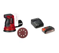 Einhell Ponceuse excentrique TE-RS 18 Li - Solo Power X-Change (Variateur électronique, Système auto-agrippant, Livré avec 1 feuille abrasive) avec Chargeur et Batterie 2,5Ah