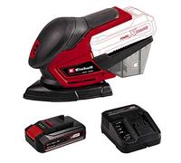 Einhell Ponceuse multifonctions TE-OS 18/150 Li-Solo Power X-Change (18 V, 24 000 oscillations/min, bac collecteur de poussière, avec 6 feuilles abrasives) avec Chargeur et Batterie 2,5Ah