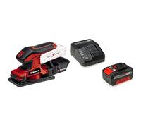Einhell Ponceuse vibrante sans fil TC-OS 18/187 Li-Solo Power X-Change (fixation auto-agrippante, Softgrip, une feuille de papier abrasif incluse) avec Chargeur et Batterie 4,0Ah