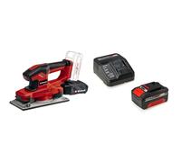 Einhell Ponceuse vibrante sans fil TE-OS 18/230 Li-Solo (fixation auto-agrippante, semelle en aluminium, sac à poussières, avec 3 feuilles de papier abrasif) avec Chargeur et Batterie 4,0Ah