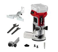 Einhell Professional Affleureuse sans fil TP-ET 18 Li BL-Solo | PXC | 18 V | course 40 mm | moteur Brushless | Ø 6 et 8 mm | guide parallèle | LED | accessoires | sans batterie
