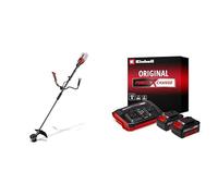Einhell Professional Débroussailleuse sans fil GP-BC 36/430 Li BL-Solo Power X-Change (36V, moteur sans charbon, largeur coupe 43cm, bobine double fil, lame 3 dents) + Twincharger et 2 Batteries 4,0Ah