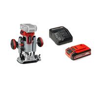 Einhell Professional Défonceuse-affleureuse combinée sans fil TP-RO Set 18 Li BL Power X-Change (18V, moteur sans charbon, réglage fin de profondeur fraisage) avec Chargeur et Batterie 4,0Ah PLUS
