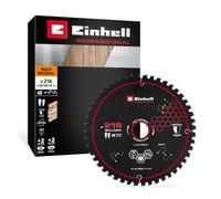 Einhell Professional Lame circulaire multimatériaux Ø 216 x 30 mm 48 dents | Denture HLTCG | Revêtement PTFE | Fentes thermiques | Contrôle vibrations/bruit | Pour scies à onglets | Bagues de réduction