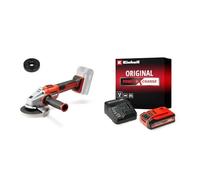 Einhell Professional Meuleuse d’angle 125mm sans fil AXXIO 18/125 Q - Power X-Change (18 V, Brushless, dispositif anti-redémarrage, protection contre surcharges) avec Chargeur et Batterie 4,0Ah PLUS
