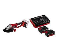 Einhell Professional Meuleuse d'angle 230mm sans fil AXXIO 36/230 Q Power X-Change (36V, 70 mm profondeur de coupe, Brushless, Quick-Fix-Nut, sans disque) avec Twincharger et 2 Batteries 4,0Ah