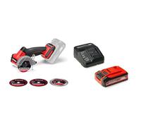 Einhell Professional Mini meuleuse sans fil TP-CO 18/76-C Li BL-Solo (18V, moteur sans charbon, disque Ø 76 mm, profondeur de coupe 16 mm, 4 disques de coupe in vec Batterie 4,0Ah PLUS et Chargeur
