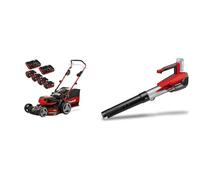 Einhell Professional Tondeuse à Gazon sans Fil GP-CM 36/47 S HW Li Power X-Change (36V, 47cm Coupe, autotractée) 4 Batteries 4,0Ah et 2 Chargeurs Doubles + Souffleur sans Fil GP-LB 18/200 Li E