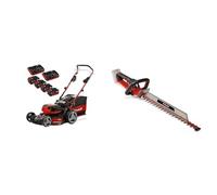 Einhell Professional Tondeuse à Gazon sans Fil GP-CM 36/47 S HW Li Power X-Change (36V, 47cm Coupe, autotractée) 4 Batteries 4,0Ah et 2 Chargeurs Doubles + Taille-Haies sans Fil GP-CH 18/61 Li BL