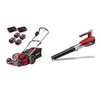 Einhell Professional Tondeuse à Gazon sans Fil GP-CM 36/47S Li BL (4x4,0Ah) Power X-Change (36V, Coupe 47cm, 65L) 4 Batteries 4,0Ah et 2 Chargeurs Doubles + Souffleur sans Fil GP-LB 18/200 Li E