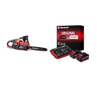 Einhell Professional Tronçonneuse sans fil GP-LC 36/40 Li BL-Solo (36V, longueur de coupe 38cm, moteur sans charbon, vitesse de chaîne de 19m/s, lubrification automatique) + Twincharger et 2 Batteries