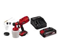 Einhell Pulvérisateur de peinture sans fil TC-SY 18/60 Li-Solo Power X-Change (Li-Ion, 18 V, débit 650 ml/min, réservoir à peinture 800 ml, avec buses 2 mm et 2,5 mm) avec Chargeur et Batterie 2,5Ah