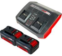 Einhell PXC Starter Kit 2x Power X-Change Batterie 18 V 4,0 Ah ( 2x 4511396 ) + Power X-Twincharger 3A Double chargeur ( 4512069 )