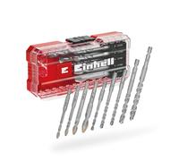 Einhell S-CASE 10 pièces jeu de forets à carrelage en carbure | Acier à outils | plaquette carbure rectifiée avec précision | pointe de centrage | double spirale | queue E 6.3