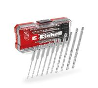 Einhell Jeu de forets pour métal 108723 HSS 4241 10 pièces (2-6,5 mm) S-CASE, queue E 6.3
