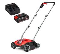 Einhell Scarificateur sans fil GC-SC 18/28 Li-Solo PXC (Li-Ion, 18 V, moteur électrique sans charbon, rouleau 28 cm, réglage de la profondeur de travail sur 3 niveaux) avec chargeur et batterie 2,5Ah