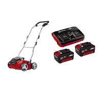 Einhell Scarificateur sans fil sur batterie GE-SC 35 Li Solo - Power X-Change (36 V, Moteur Brushless, Surface conseillée 400 m²) avec Twincharger et 2 Batteries 3,0Ah