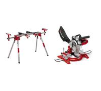 Einhell Scie à onglet radiale TC-MS 2112 (1600 W, Largeur de coupe maximale : 120 mm, Table pivotante, Sac à poussière et blocage de sécurité) VERSION KIT avec Piètement Stationnaire MSS 1610