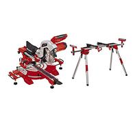 Einhell Scie à onglet radiale TC-SM 216 (1600 W, table pivotante à réglage rapide, blocage d’arbre «Spindle-Lock», avec lame aux carbures de tungstène) VERSION KIT avec Piètement Stationnaire MSS 1610