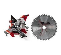 Einhell Scie à onglet radiale TE-SM 10 L Dual (2 100 W, lame de Ø 254 mm, largeur de coupe 305 mm, profondeur de coupe 85 mm, laser marquant la ligne de coupe) + 2ème lame incluse