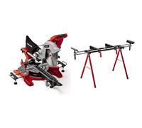 Einhell Scie à onglet radiale TE-SM 10 L Dual (2 100 W, lame de Ø 254 mm, largeur de coupe 305 mm, profondeur de coupe 85 mm, laser marquant la ligne de coupe) + Piètement stationnaire MSS 1608