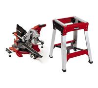 Einhell scie à onglet radiale TE-SM 8 L Dual (1 800 W, lame de Ø 216 mm, largeur de coupe 305 mm, profondeur de coupe 65 mm, laser marquant la ligne de coupe) + Piètement stationnaire E-Stand