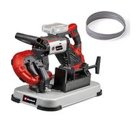 Einhell Scie à ruban sans fil TE-MB 18/127 U Li-Solo | PXC | 18 V | hauteur 115 mm | largeur 127 mm | support | LED | 2 rubans pour métal | sans batterie