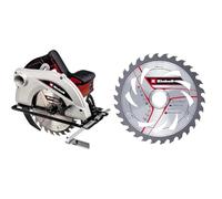 Einhell Scie circulaire à main TC-CS 1410 (1410 W, Ø190 x Ø30 mm, max. 67 mm, couteau diviseur, blocage de la broche, réglage sans outil de la profondeur de coupe et de l'angle d'inclinaison) + Lame