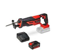 Einhell Scie sabre sans fil TE-AP 18/26 Li-Solo Power X-Change (Li-Ion, 18 V, hauteur de course 26 mm, profondeur de coupe 18 cm dans le bois, vendue avec lame) avec Chargeur et Batterie 4,0Ah