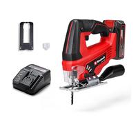 Einhell Scie sauteuse sans fil TC-JS 18/70 Li (1 x,2,5 Ah) (18 V, profondeur de coupe 70 mm, changement de lame sans outil, adaptateur pour aspirateur, avec batterie 2,5 Ah et chargeur, 1 lame)