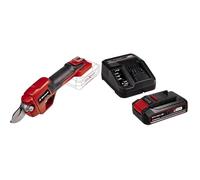 Einhell Sécateur sans fil GE-LS 18 Li-Solo Power X-Change (18 V, pour des branches jusqu’à 28 mm d’épaisseur, interrupteur de sécurité, revêtement souple Softgrip) avec chargeur et batterie 2,5Ah