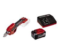 Einhell Sécateur sans fil GE-LS 18 Li-Solo Power X-Change (18 V, pour des branches jusqu’à 28 mm d’épaisseur, interrupteur de sécurité, revêtement souple Softgrip) avec chargeur et batterie 5,2Ah