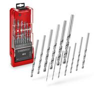 Einhell Jeu de 13 forets à métaux HSS-G – acier HSS 4241, pointe Split-Point 135°, queue ronde