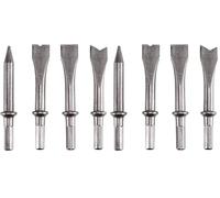 Einhell Set de 4 Burins pour marteau burineur pneumatique (Burin plat, Burin pointu, Burin à rivets, Burin de séparation) (Lot de 2)