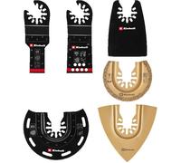 Original Einhell Kit d’outils multifonctions 6 pièces (lame de scie plongeante BIM, demi-circulaire HCS, plongeante CrV, demi-circulaire HM, râpe delta, grattoir flexible)